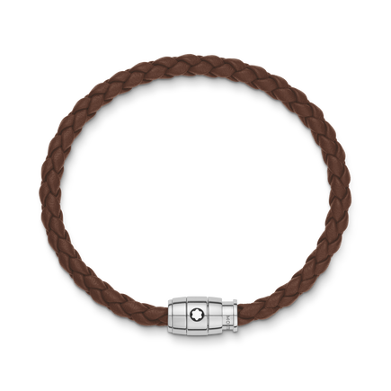 Bracelet medium, cuir souple, marron fauve