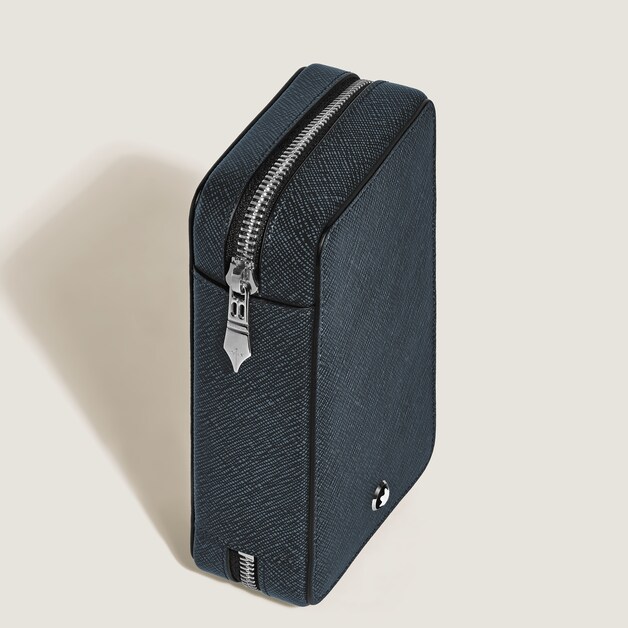 5-Pen Pouch with zip in Sartorial Leather - 4