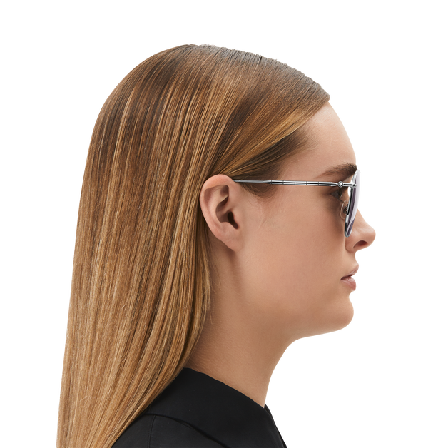 Squared Sunglasses with Silver-Colored Metal Frame - 6