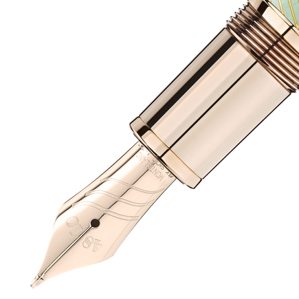 Meisterstück Calligraphy Solitaire Celadon Dégradé Füllfederhalter mit gebogener Feder