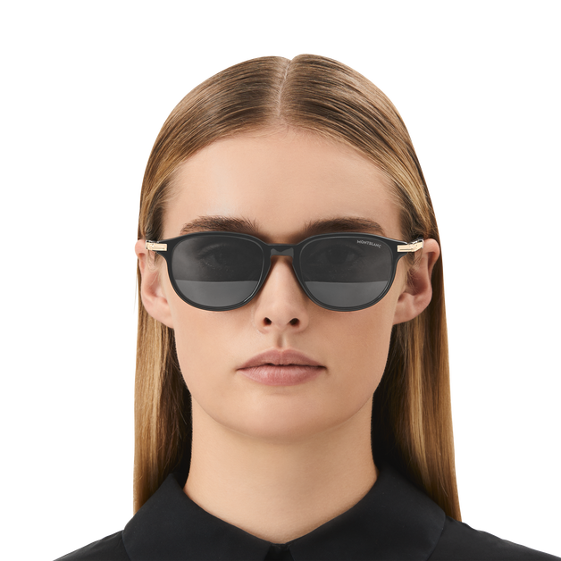 Squared Sunglasses with Black Coloured Acetate Frame - 4