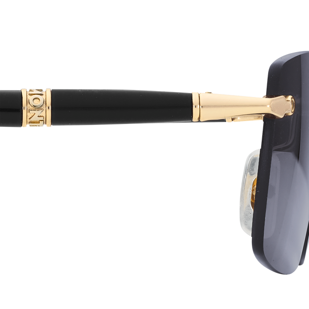 金色金屬鏡框矩形太陽眼鏡 - 4