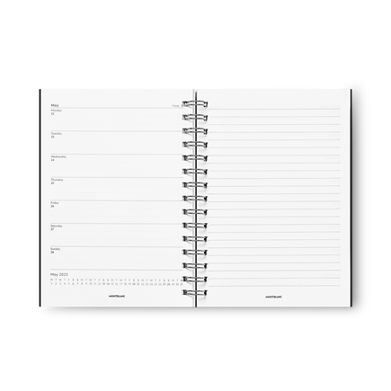 Recharge de la pochette enveloppe #146 petit format, noire - Calendrier 18 mois