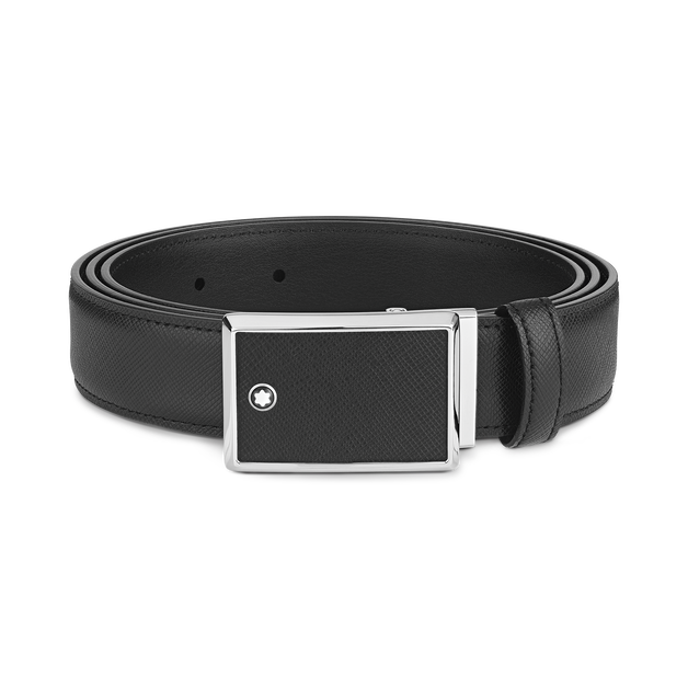 Marquetry Plate 30 mm Belt in Sartorial Leather - 1