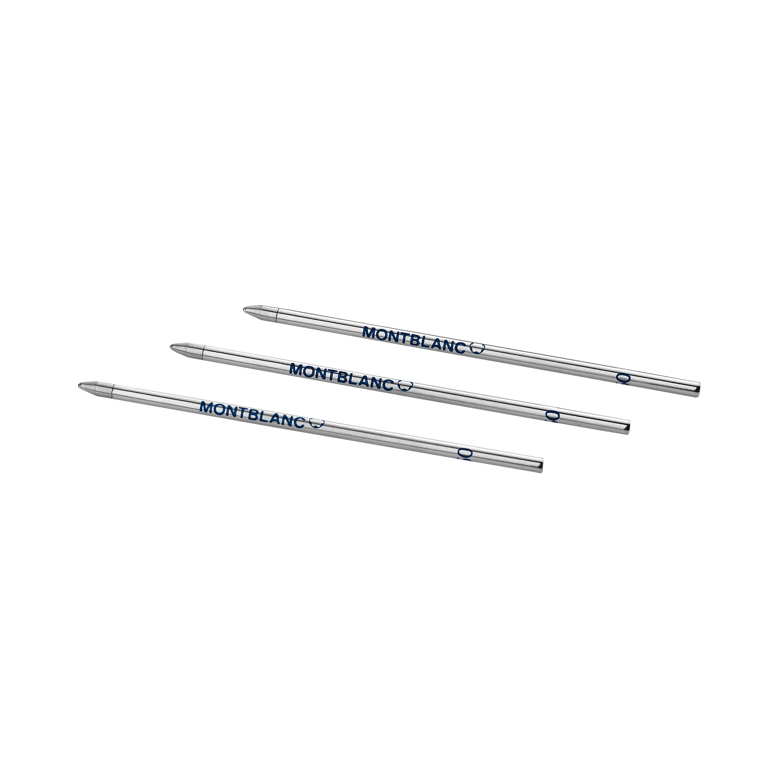 3x Ballpoint Pen Small Refills, Royal Blue