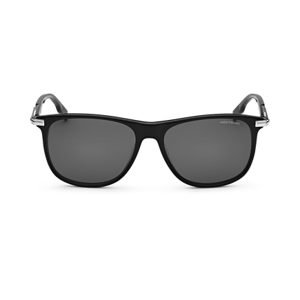 Rectangular Sunglasses with Black-Colored Acetate Frame