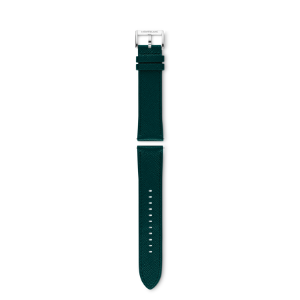 Green calf strap with gray pin buckle