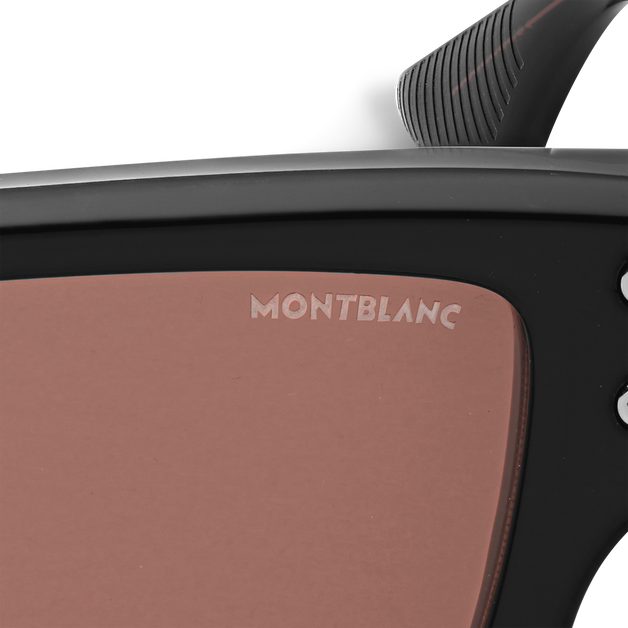 Rectangular Sunglasses with Black Acetate Frame - 3