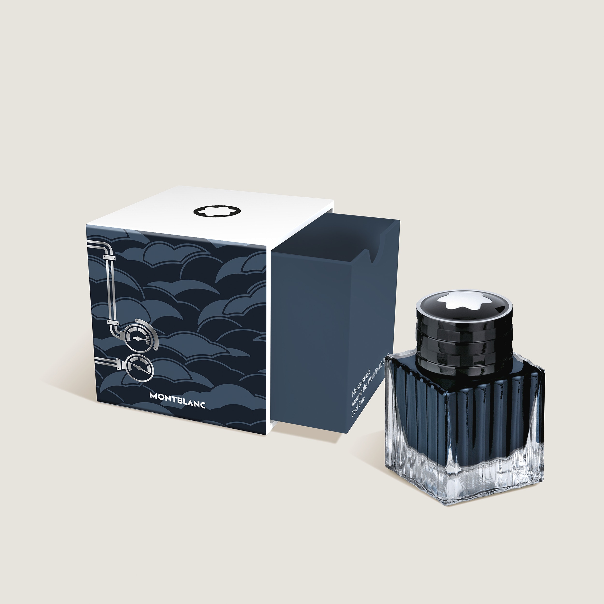 Ink Bottle, Meisterst&uuml;ck Around the World in 80 Days, Coal Blue, 50&nbsp;ml
