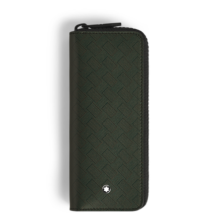 2-Pen Pouch with zip in Extreme Leather