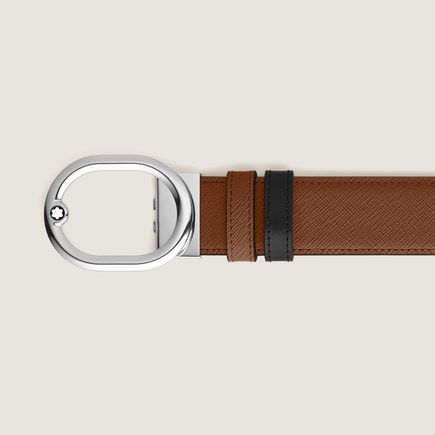 L'Ovale 35 mm Reversible Belt in Sartorial Leather