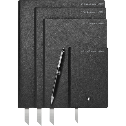 2 Montblanc Fine Stationery Notebooks #149 Slim, black, lined for Augmented Paper +