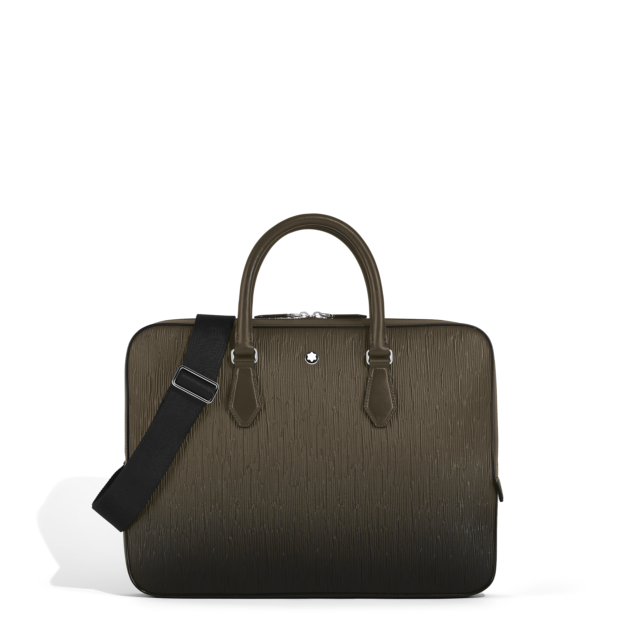 Thin Briefcase in Corteccia Sfumato Leather