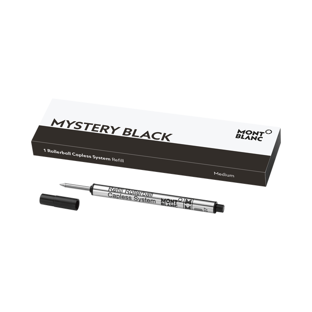 1 Rollerball Capless Refill, Mystery Black - Medium - 1