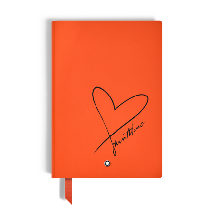 Carnet format moyen, cuir souple, rouge - Pages lignées