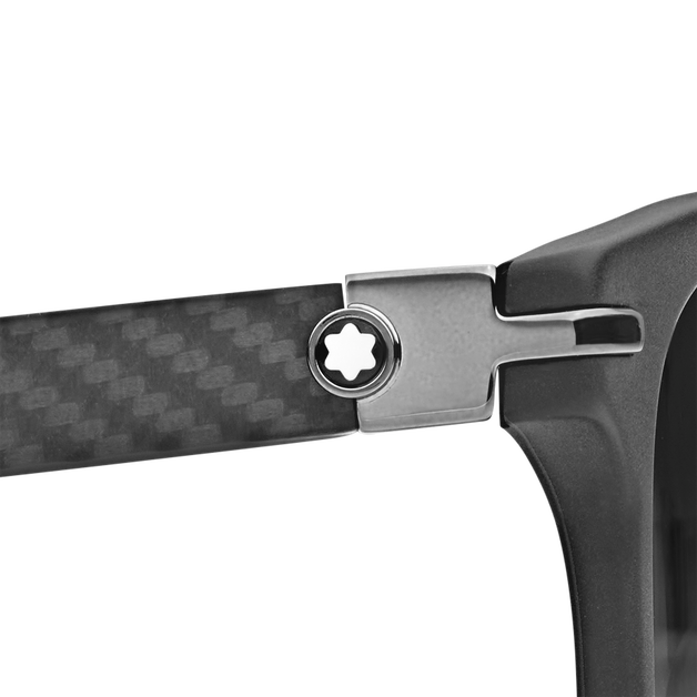 黑色醋酸纖維鏡框方形太陽眼鏡 - 4