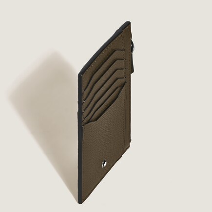 Porte-Cartes 8cc Zippé en Cuir Grainé