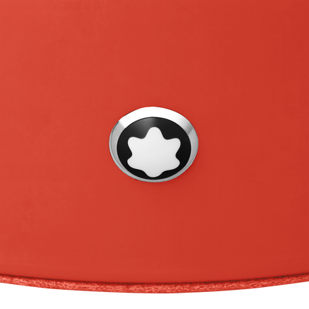 Round Desk tray in Coral Colored Lacquer Wood (Large)