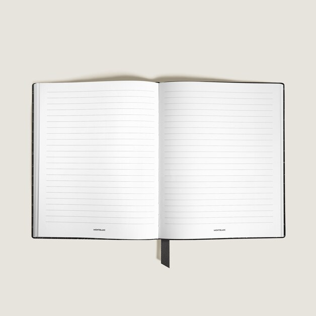 Large Notebook in Croco-Embossed Leather, Lined Pages - 2