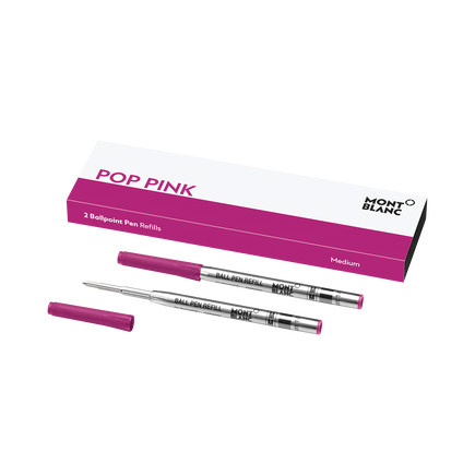 2 recharges pour stylo-bille (M), rose pop