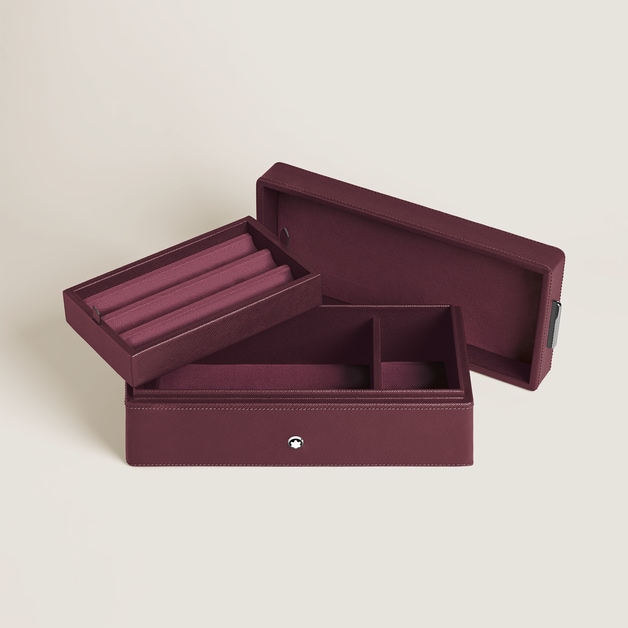 Pen Holder in Cassis Leather - 5