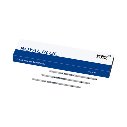 3 Ballpoint Small Refills, Royal Blue - Medium