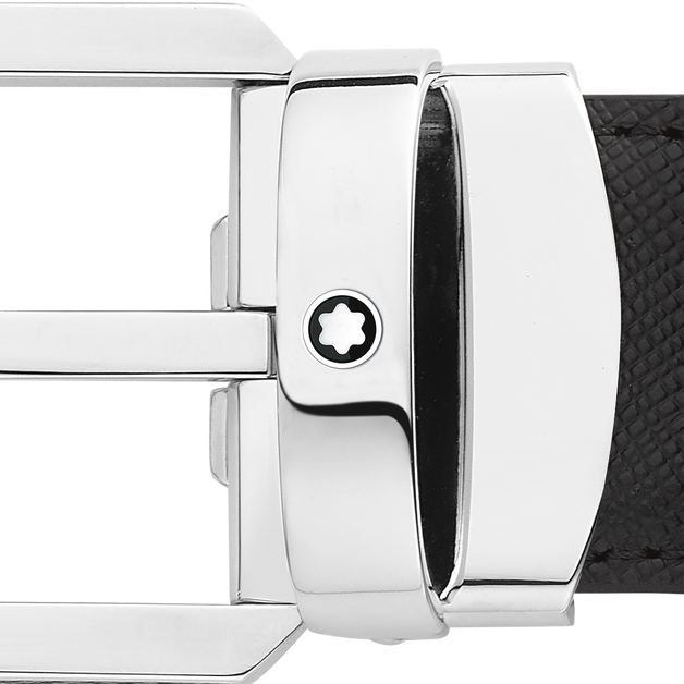 Rectangular 30 mm Reversible Belt in Leather - 2