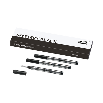 3x Rollerball Small Refills, Mystery Black
