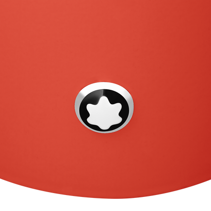 Round Pen Holder in Coral Colored Lacquer Wood