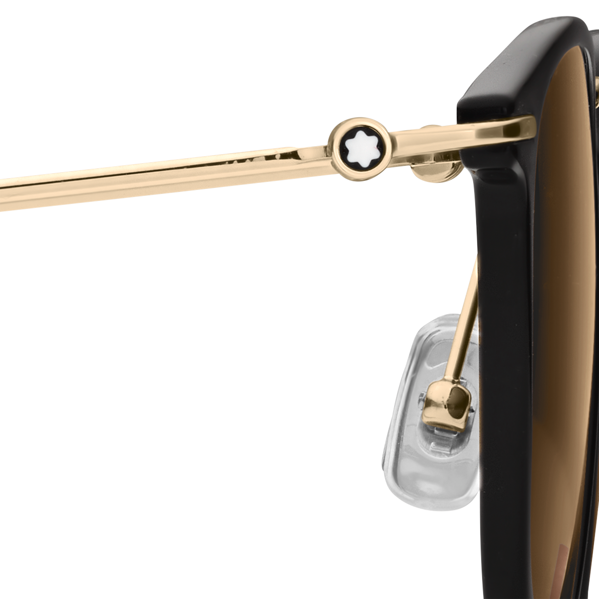 نظارة شمسية مستديرة بإطار أسود محقون