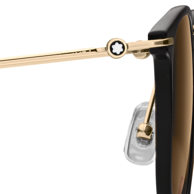 黑色注塑鏡框圓形太陽眼鏡 - 6