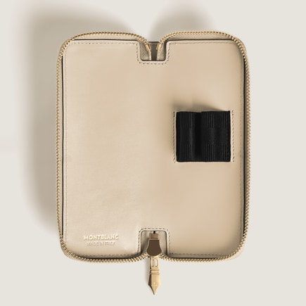 2-Pen Pouch with Zip in Meisterst&uuml;ck Leather