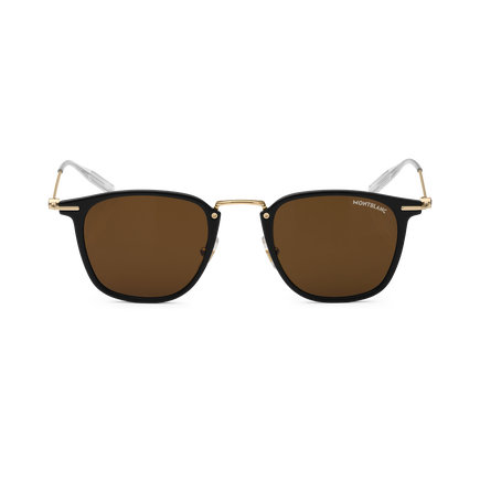 Round Sunglasses with Black Injected Frame