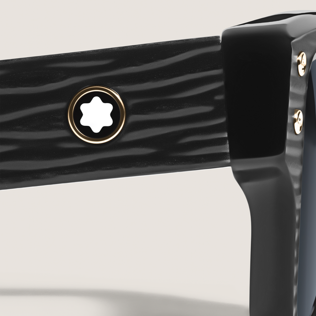 Rectangular Sunglasses with Black Acetate Frame - 3