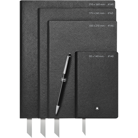 2 Montblanc Fine Stationery Notebooks #146 Slim, black, lined for Augmented Paper