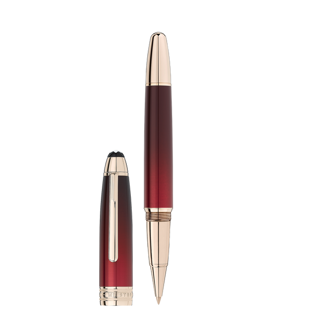 萬寶龍大師傑作（大班）書法系列 Solitaire 酒紅色真漆鋼珠筆 - 1