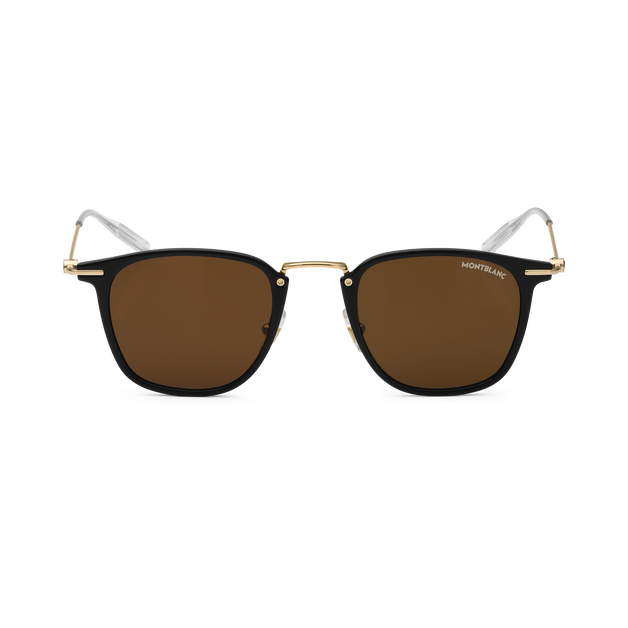 Gafas de sol redondas con montura inyectada negra - 1