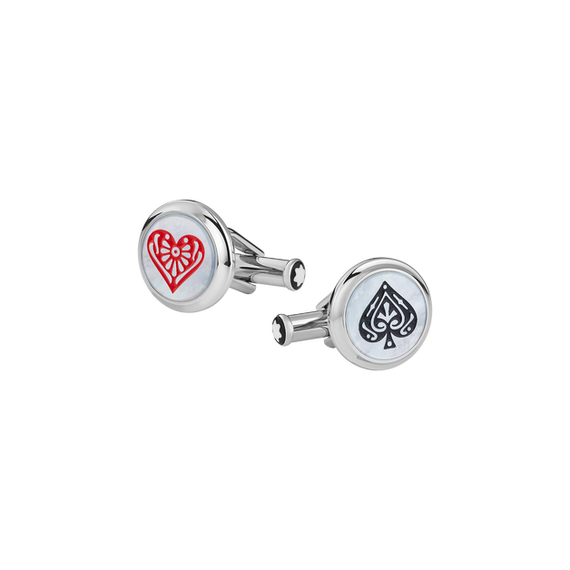 Meisterstück Tribute to the Book Around the World in 80 Days Spade & Heart Cufflinks - 1