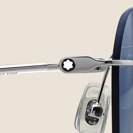 Lunettes de soleil rondes &agrave; monture m&eacute;tallique argent&eacute;e