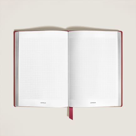 Medium Notebook in Sartorial Leather, Squared Pages