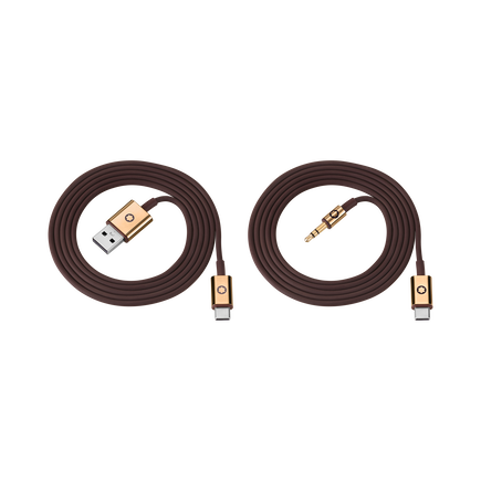 Jeu de câbles marron pour casque Montblanc MB 01