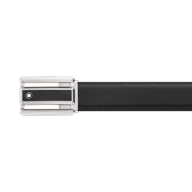Black/brown 30 mm reversible leather belt - 4