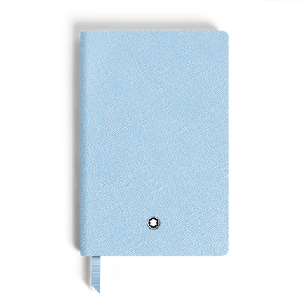 Notebook Small, Saffiano Leather, Pale Blue - Lined Pages