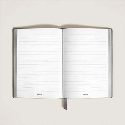 Notebook Medium, Soft Leather, Medium Grey - Lined Pages