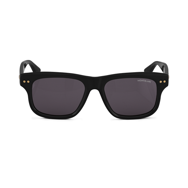 Rectangular Sunglasses with Black Acetate Frame - 1