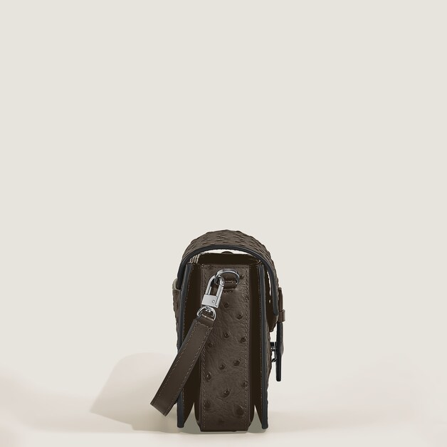 Nib Crossbody Bag in Ostrich-Embossed Leather - 4