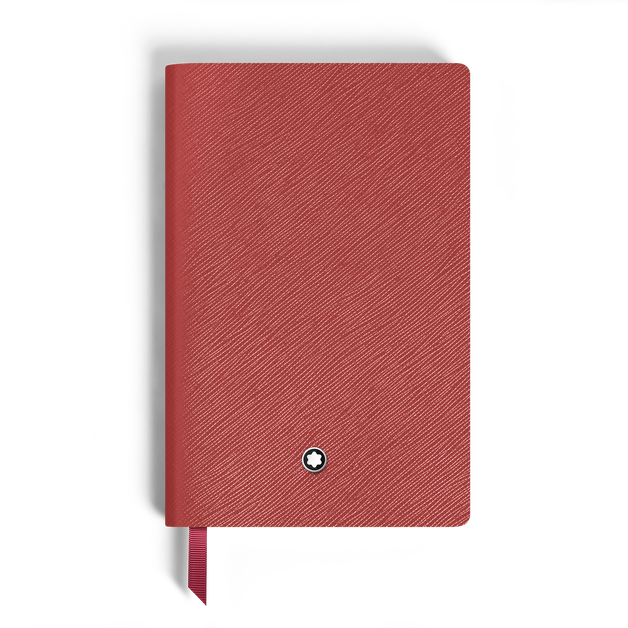 Notebook Small, Brick Red Leather, Red, Lined Pages - 1