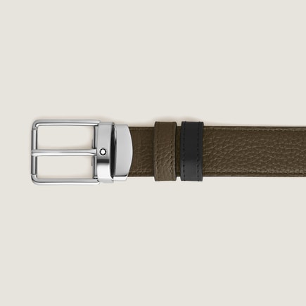 Everyday Buckle Khaki/Black 30 mm Reversible Leather Belt