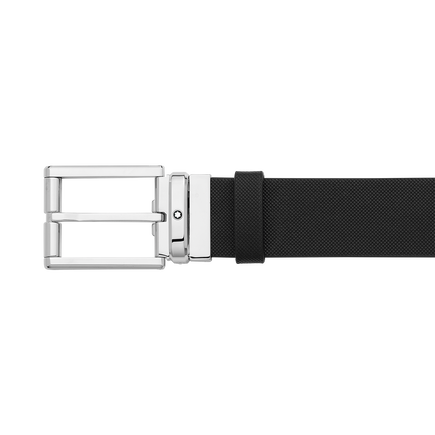 Rectangular 35 mm Belt in Textured Leather