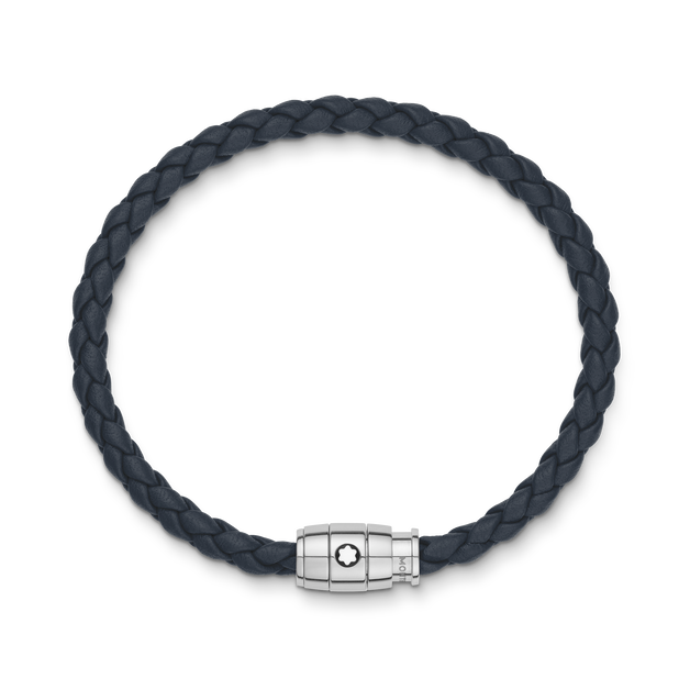 Pulsera grande, piel suave, azul avio - 2